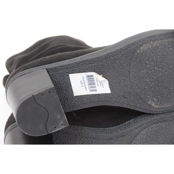 Evans Women's 12 WIDE FIT Eliana Ankle Boot Flat Minimalist Moto Vegan Leather - Picture 9 of 9